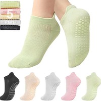 Chaussettes de yoga transfrontalières antidérapantes à pois pour fitness intérieur et Pilates, socquettes de sport en maille pour femmes, personnalisables par sublimation