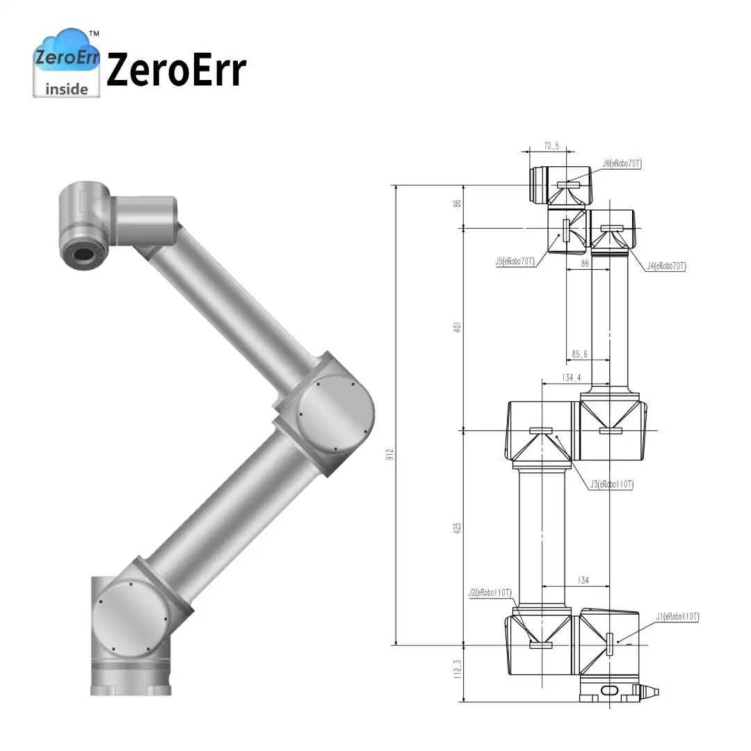 ZeroErr eRob 80 टी रोबोट संयुक्त मॉड्यूल गियर मोटर हार्मोनिक Reducer रोटरी Actuator निर्माता