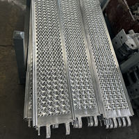 Plateforme de chantier, passerelle Layher, planches galvanisées, planche en acier pour échafaudage avec crochet, échafaudage pour accessoires de construction