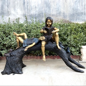 Vườn ngoài trời nổi tiếng thủ công kim loại cuộc sống Kích thước đúc Bronze suy nghĩ người đàn ông ngồi điêu khắc - Product Image 5