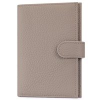 Portefeuille porte-passeport en cuir PU ultra-fin avec RFID, porte-billets, porte-cartes, personnalisable