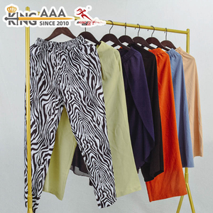 Pantalones Boyfriend KingAAA <span class=keywords><strong>de</strong></span> Moda Casual, <span class=keywords><strong>Ropa</strong></span> Usada <span class=keywords><strong>de</strong></span> Segunda Mano, Pantalones Anchos Casuales para Mujer - Product Image 4