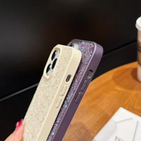 Coque de téléphone de luxe en cristal coloré et diamant pour iPhone 17 16 15 14 13 12 Pro Max, coque arrière en TPU PC pour Samsung Galaxy S25