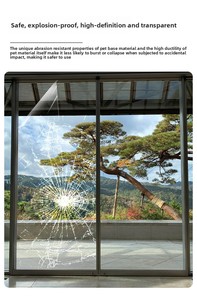 Film <span class=keywords><strong>de</strong></span> sécurité transparent anti-explosion auto-adhésif pour vitres domestiques, fenêtres et portes coulissantes <span class=keywords><strong>de</strong></span> salle <span class=keywords><strong>de</strong></span> bain - Product Image 5
