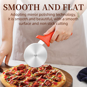 持続可能なステンレス鋼ピザスライサーカッターホイール白プラスチックハンドル付き食品グレードベーキングツール - Product Image 6