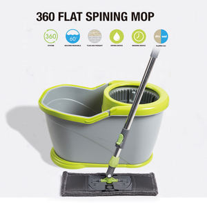 Ensemble serpillière plate et <span class=keywords><strong>seau</strong></span>, nouveau design, Magic Spin 360, rotation à double entraînement, nettoyage des sols en acier, essorage automatique, microfibre mains libres - Product Image 6