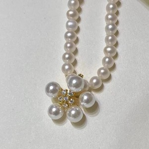 31194DIY Pearl Accessories S925 Silver Pendant Platinum Necklace with Multiple Beads and 6-7mm Round <b>Jade</b> Beads - Product Image 4