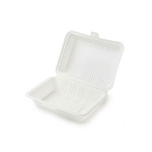 Biodegradable Disposable <b>Food</b> <b>Container</b> Customizable Packaging Bowls Lunch Cornstarch Hot <b>Dog</b> Box White 22.5x13cm Party Use - Product Image 4