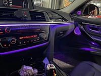 ICarsin pour BMW Série 4 F30 F32 F33 F36 - Bande lumineuse ambiante dynamique et colorée à LED - Kit d'éclairage intérieur de voiture - Amélioration de l'éclairage