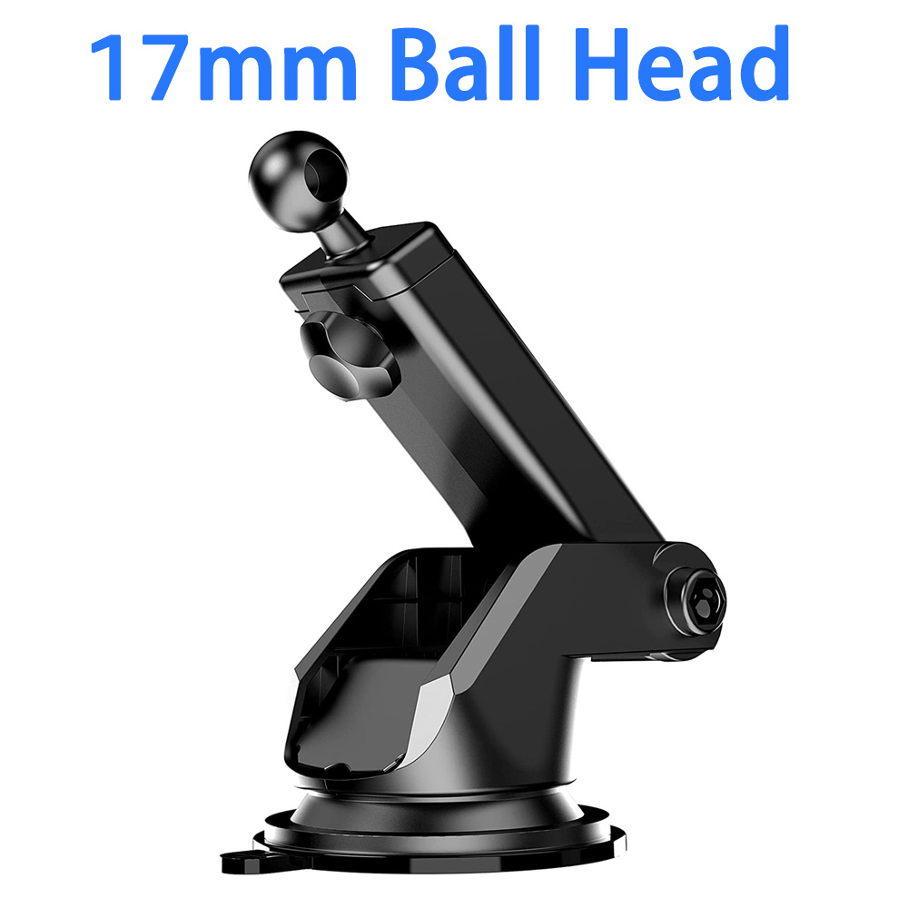 Universal Car Phone Holder - 17mm Ball Head Suction Cup Dashboard Windshield Mount Stand Accessories