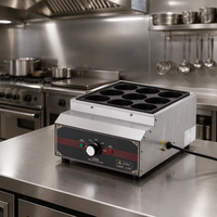 Machine à faire des œufs et des burgers électriques à 9 trous pour la restauration commerciale, en acier inoxydable, antiadhésive