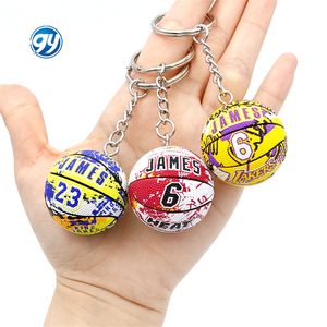 Nuevo Diseño de Llavero de Cuero PU con Estrellas del Baloncesto <span class=keywords><strong>Lebron</strong></span> y Curry, Colgante para Bolsos, Llavero 3D para Fanáticos - Product Image 4