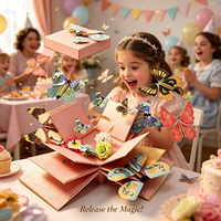 Nouvelle arrivée, boîte cadeau surprise, boîte à explosion créative avec papillon volant, boîte cadeau amusante pour la Saint-Valentin, les anniversaires et les fêtes