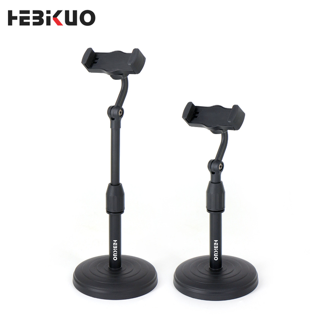 ZM-20 All-purpose Desktop Mobile Phone Stand with Round Base Adjustable Height Cheap Popular Mobile Live Streaming Stands