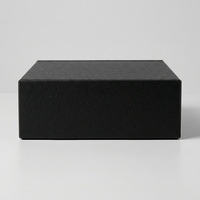 Boîte cadeau de luxe avec logo personnalisé, boîte en carton noir, emballage rigide magnétique, vente en gros pour bijoux, montres, cosmétiques