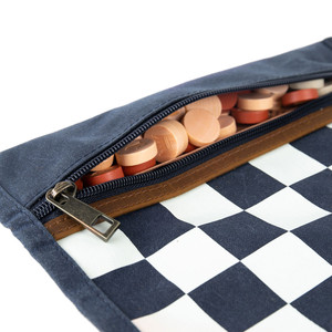 Set di giochi di scacchi da tavolo in pelle sintetica da viaggio Online personalizzato - Product Image 3