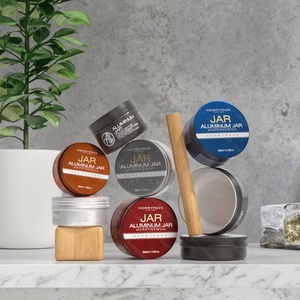 Tarro de aluminio al por mayor para el cuidado del cabello con tapa de rosca e impresión offset para uso cosmético, impresión personalizada disponible - Product Image 1