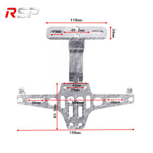 Supporto per Targa Regolabile in Alluminio CNC con Luce LED per <span class=keywords><strong>Moto</strong></span>, Sistemi per Carrozzeria <span class=keywords><strong>Moto</strong></span>, Vendita Diretta dalla Fabbrica RSP - Product Image 2