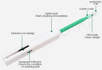 Stylo de nettoyage de fibres optiques Long Lifetimes 800 Times SC ST FC E2000 avec fenêtre transparente pour utilisation FTTH, efficacité de 99 %