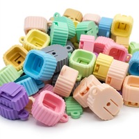 Porte-clés moderne personnalisable en une seule pièce, imprimé en 3D, avec nom de touche de clavier, DIY, anti-stress, à pression mécanique