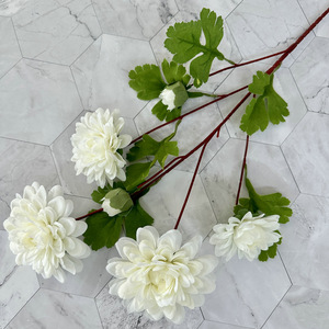 Bunga Krisan Ruyi Buatan 6 Tangkai untuk Dekorasi Jalan Menuju Aula Pernikahan, Dekorasi Rumah, Bunga Buatan - Product Image 6