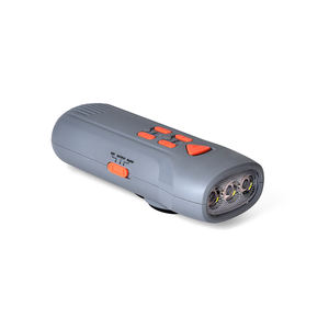 Torche radio d'urgence FM à manivelle portable rechargeable avec lampe de poche LED, alarme SOS et chargeur de téléphone pour outil de survie - Product Image 6