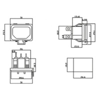 Prise d'alimentation AC05T IEC C14 avec couvercle étanche à ressort, prise de courant AC à 3 broches encastrée