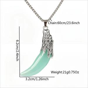 Nuevos collares luminosos con colgante <span class=keywords><strong>de</strong></span> cabeza <span class=keywords><strong>de</strong></span> perro <span class=keywords><strong>de</strong></span> aleación <span class=keywords><strong>de</strong></span> diente <span class=keywords><strong>de</strong></span> lobo para hombres que brillan en la oscuridad, collares creativos <span class=keywords><strong>de</strong></span> cadena <span class=keywords><strong>de</strong></span> <span class=keywords><strong>acero</strong></span> inoxidable - Product Image 6