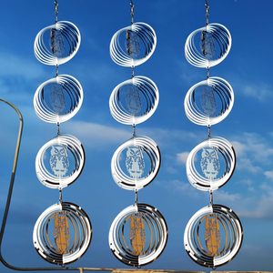 12 disques réflecteurs anti-oiseaux en forme de hibou, éoliennes scintillantes pour jardin, dissuasifs pour effrayer les oiseaux et les écureuils - Product Image 3