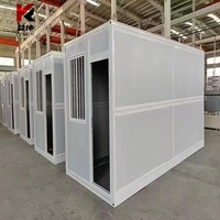 Maison Conteneur Contemporaine Pliable en Acier et Bois de Type X-Z, 10ft 20ft, Préfabriquée, Robuste, Stable, Emballage Plat, Portable