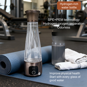 Botella de Agua de Hidrógeno Portátil con Electrodos de Platino para Agua Alcalina Antioxidante y Bienestar de la Salud - Product Image 1