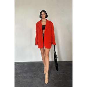 Blazer de Mujer Coral, Manga Larga, Tejido, Estilo Otoñal - Product Image 1