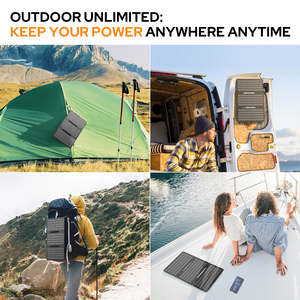 Panel <span class=keywords><strong>Solar</strong></span> Plegable Monocristalino de 30W con 23% de Eficiencia, Panel <span class=keywords><strong>Solar</strong></span> Portátil Ligero - Product Image 5