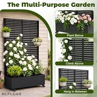 Jardinière moderne en métal à prix de gros, multifonctionnelle, étanche, antirouille, en aluminium avec roues verrouillables