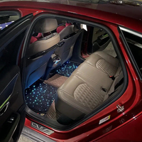 Tapis de voiture à LED pour la décoration de voiture avec APP Music Control Fibre Optic Star Light Car Rug