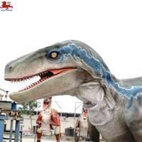 Costume de dinosaure animatronique réaliste en acier de haute qualité avec jambes cachées, imperméable pour une utilisation en intérieur/extérieur dans les parcs et centres commerciaux