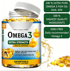 Capsules d'huile de poisson halal Oméga 3 6 9 2400 mg de haute mer pour les soins de la peau, en vrac, avec Epa Dha Oméga 3 de haute mer, huile de poisson Oméga 3, huile de poisson Oméga-3 - Product Image 2
