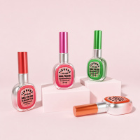 Flacon vide de vernis à ongles de 15 ml, à bouchon arrondi, pour cosmétiques, gel UV, emballage en verre