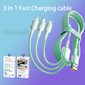 <span class=keywords><strong>3</strong></span> trong <span class=keywords><strong>1</strong></span> nylon bện tinh thể Băng nhanh chóng phí Cáp <span class=keywords><strong>USB</strong></span> siêu nhanh sạc Micro Loại C Cáp cho Huawei Samsung điện thoại - Product Image 2