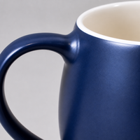 Tasse à café en céramique ronde à ventre bombé, finition mate, style nordique minimaliste, avec logo personnalisé, 430 ml, couleur rose macaron, en grès, pour le thé, vente en gros