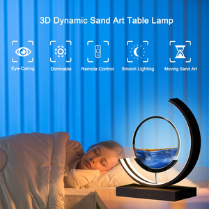 Thay đổi màu sắc điều khiển cảm ứng nghệ thuật sáng tạo 3D biển sâu sandscape di chuyển QuickSand Đèn <span class=keywords><strong>Led</strong></span> Bàn đèn bàn sang trọng cho phòng khách - Product Image 3