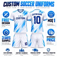 Tenues d'équipe de football personnalisées par sublimation pour jeunes, anti-boulochage, respirantes, kits d'entraînement pour camps de football