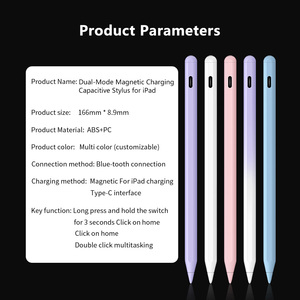 ปากกาสไตลัสแม่เหล็ก Smart Palm Rejection สำหรับ <span class=keywords><strong>iPad</strong></span> ชาร์จแบบ Dual-Mode ไร้สาย พร้อมที่เก็บข้อมูล แกนทองแดงเต็มรูปแบบ รับผลิตแบบ ODM OEM - Product Image 5