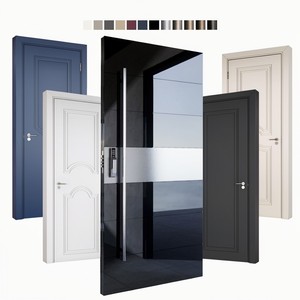 Portes d'entrée de villa américaine sur mesure, porte pivotante moderne en acier inoxydable, porte extérieure de sécurité résidentielle - Product Image 4