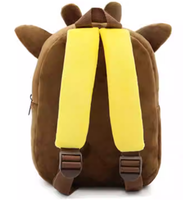 Mochila Infantil 3D con Diseño de Animal, Cierre de Cremallera Anti-Robo, 18 Pulgadas, Unisex, de Felpa, para la Escuela, Portátil, de Pequeña Capacidad