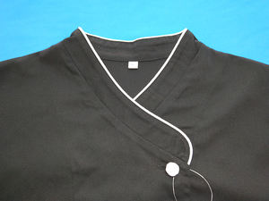 Fábrica restaurante Hotel panadería cocina Chef Ejecutivo uniforme abrigos largo negro chef chaqueta - Product Image 6