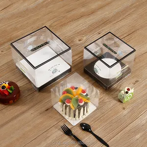 China Supplier Eco Friendly Cake Packaging PP PET PVC Acetate Clear Plastic Box