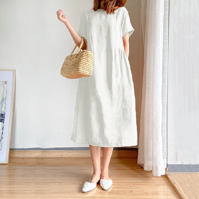 Shop Our Summer Women's Loose Cotton Linen Dress Collection