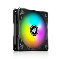 Ventilateur PC RGB noir à bas prix, vente chaude, ventilateur de refroidissement 120 mm pour boîtier d'ordinateur avec dissipateur thermique en aluminium