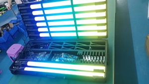 8 Luci Wireless a Fascio IP33 per Feste/<span class=keywords><strong>Disco</strong></span> <span class=keywords><strong>all</strong></span>'<span class=keywords><strong>Aperto</strong></span> con Flight Case - Product Image 5